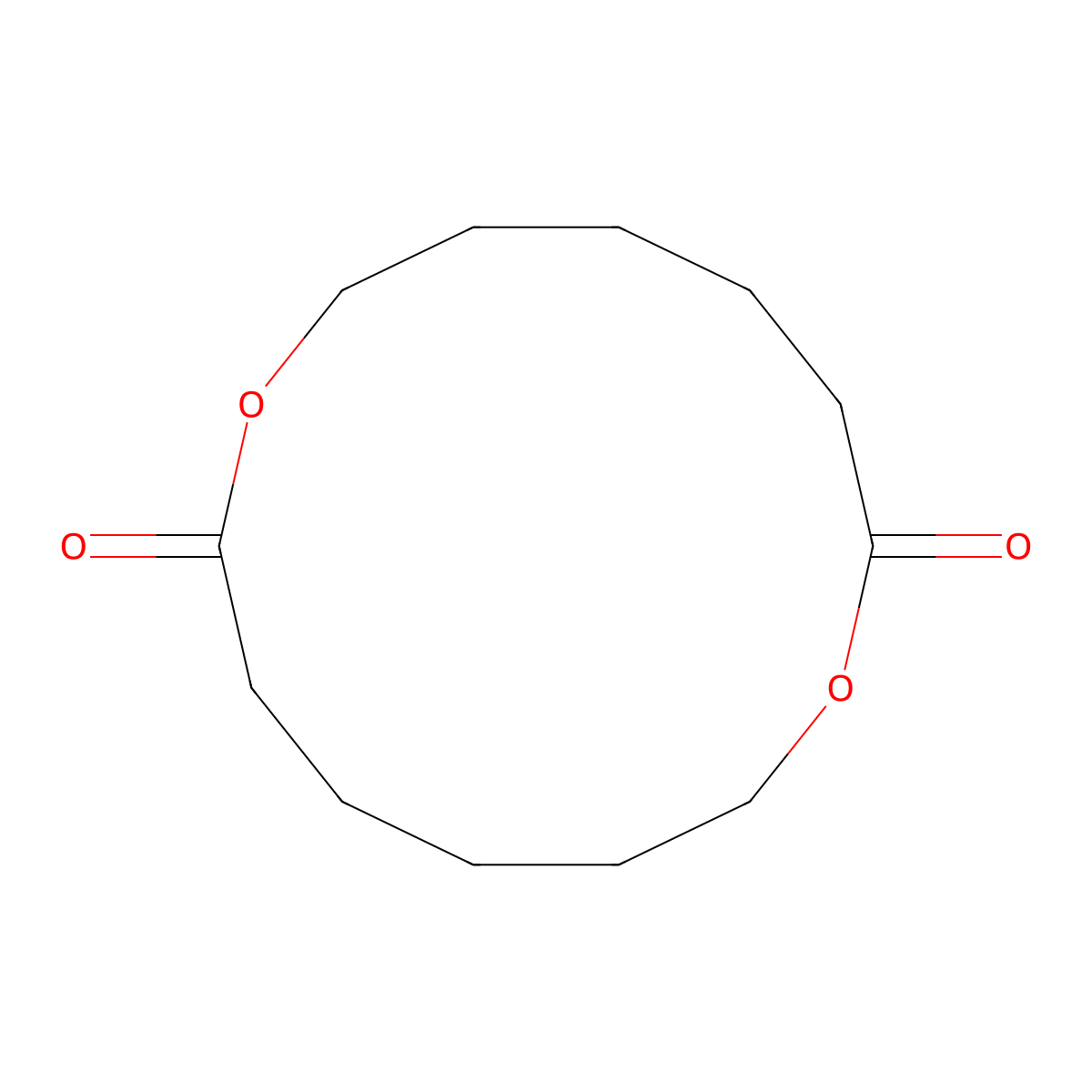 1,8-Dioxacyclotetradecane-2,9-dione molecular structure, CAS 1020-83-3