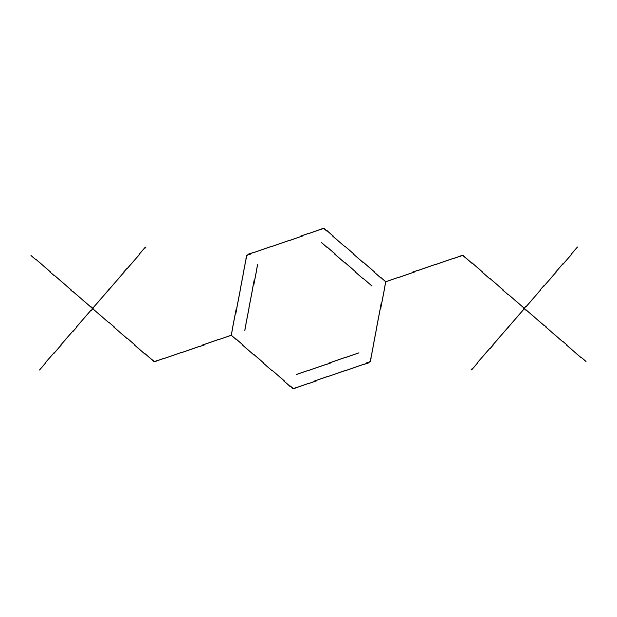 Benzene, 1,4-bis(2,2-dimethylpropyl) molecular structure, CAS 1020-87-7