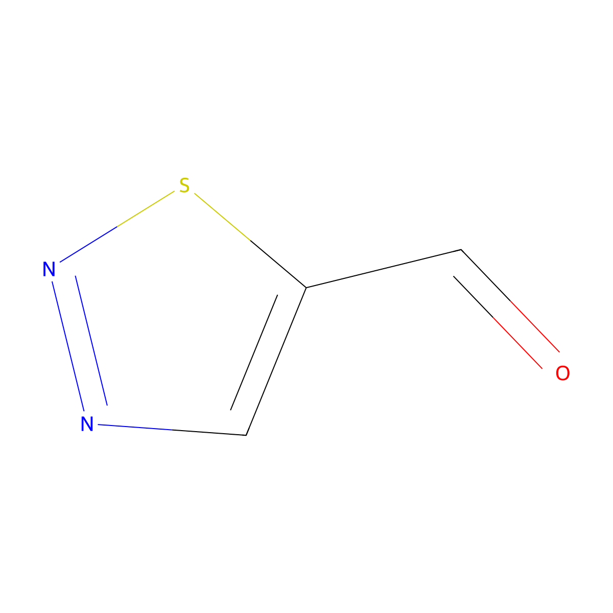 1,2,3-Thiadiazole-5-carboxaldehyde molecular structure, CAS 10200-61-0