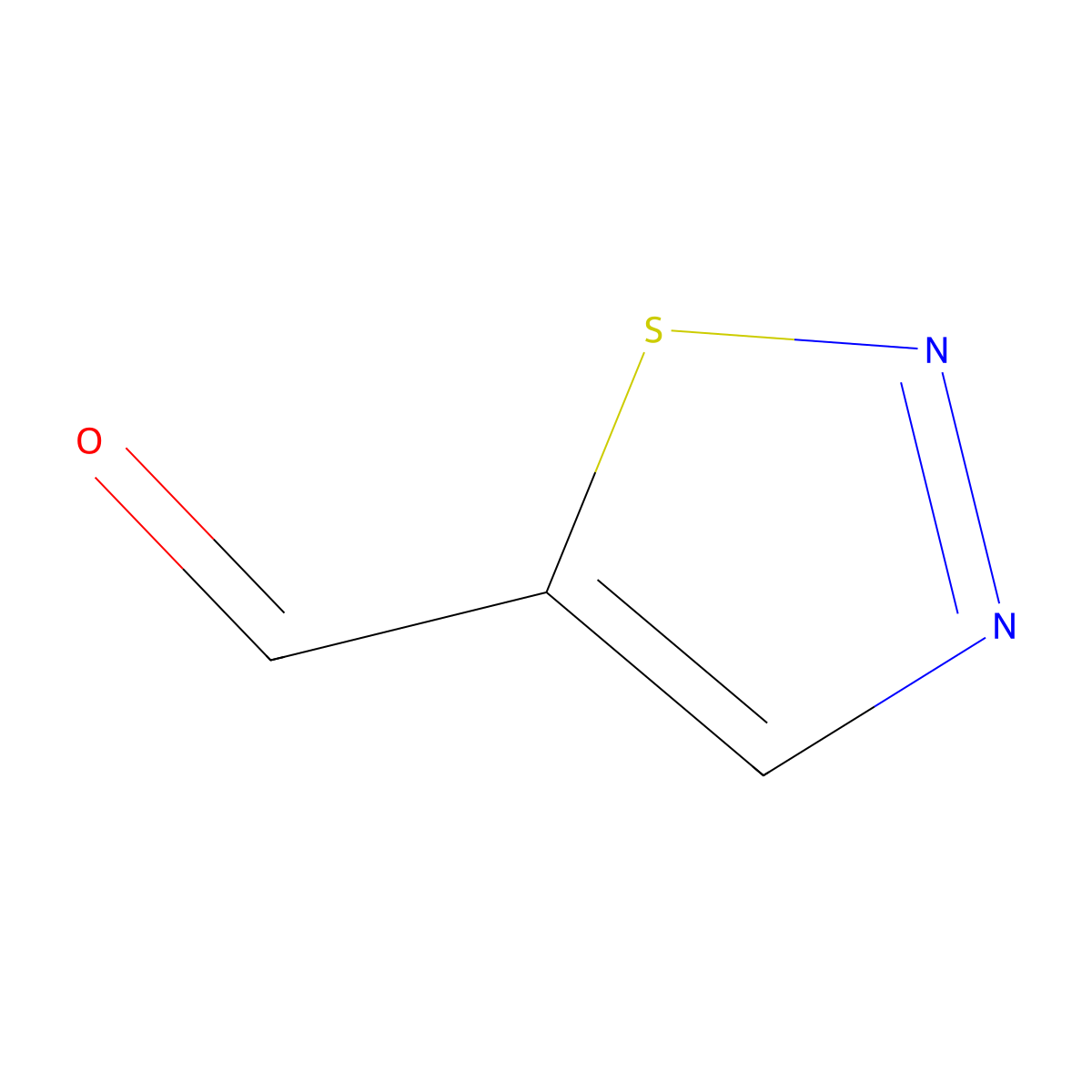 1,2,3-Thiadiazole-5-carboxaldehyde molecular structure, CAS 10200-61-0
