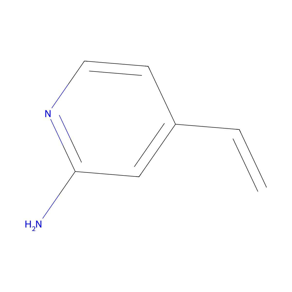 4-Ethenylpyridin-2-amine molecular structure, CAS 102000-55-5