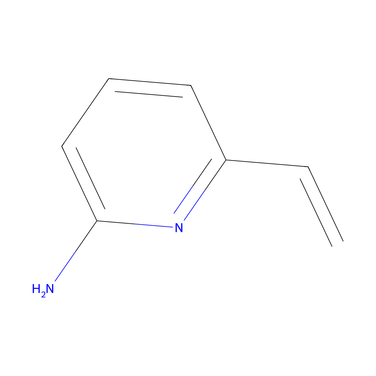 6-Ethenylpyridin-2-amine molecular structure, CAS 102000-56-6