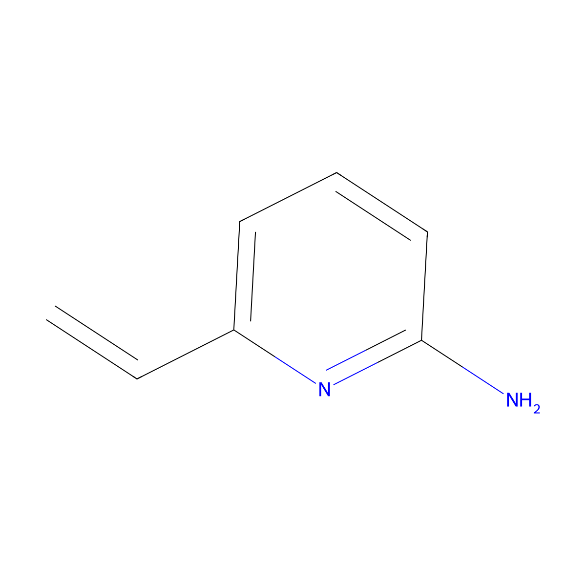 6-Ethenylpyridin-2-amine molecular structure, CAS 102000-56-6