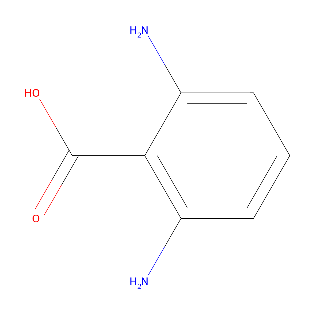 Benzoic acid, 2,6-diamino- molecular structure, CAS 102000-59-9