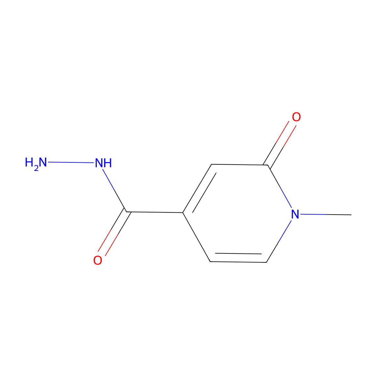 1-Methyl-2-oxo-1,2-dihydropyridine-4-carbohydrazide molecular structure, CAS 102000-68-0