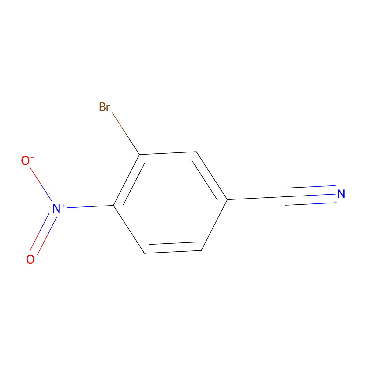 3-Bromo-4-nitrobenzonitrile molecular structure, CAS 102000-73-7