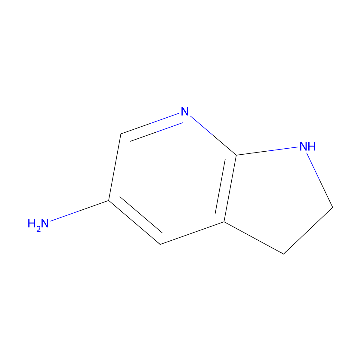 2,3-dihydro-1H-pyrrolo[2,3-b]pyridin-5-amine molecular structure, CAS 102000-79-3