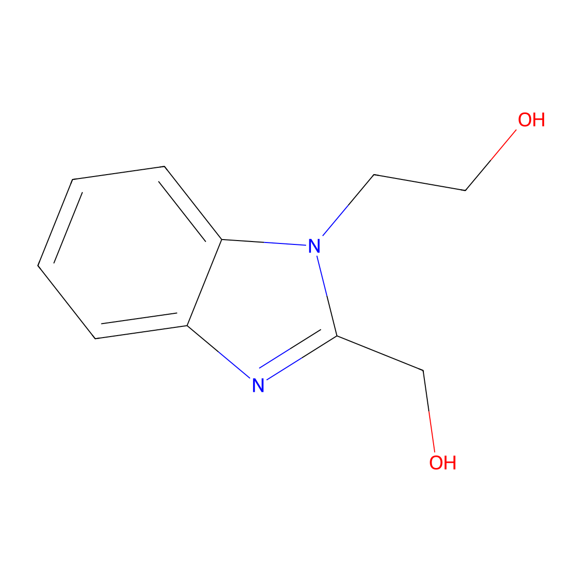 2-[2-(Hydroxymethyl)benzimidazol-1-yl]ethanol molecular structure, CAS 102000-86-2