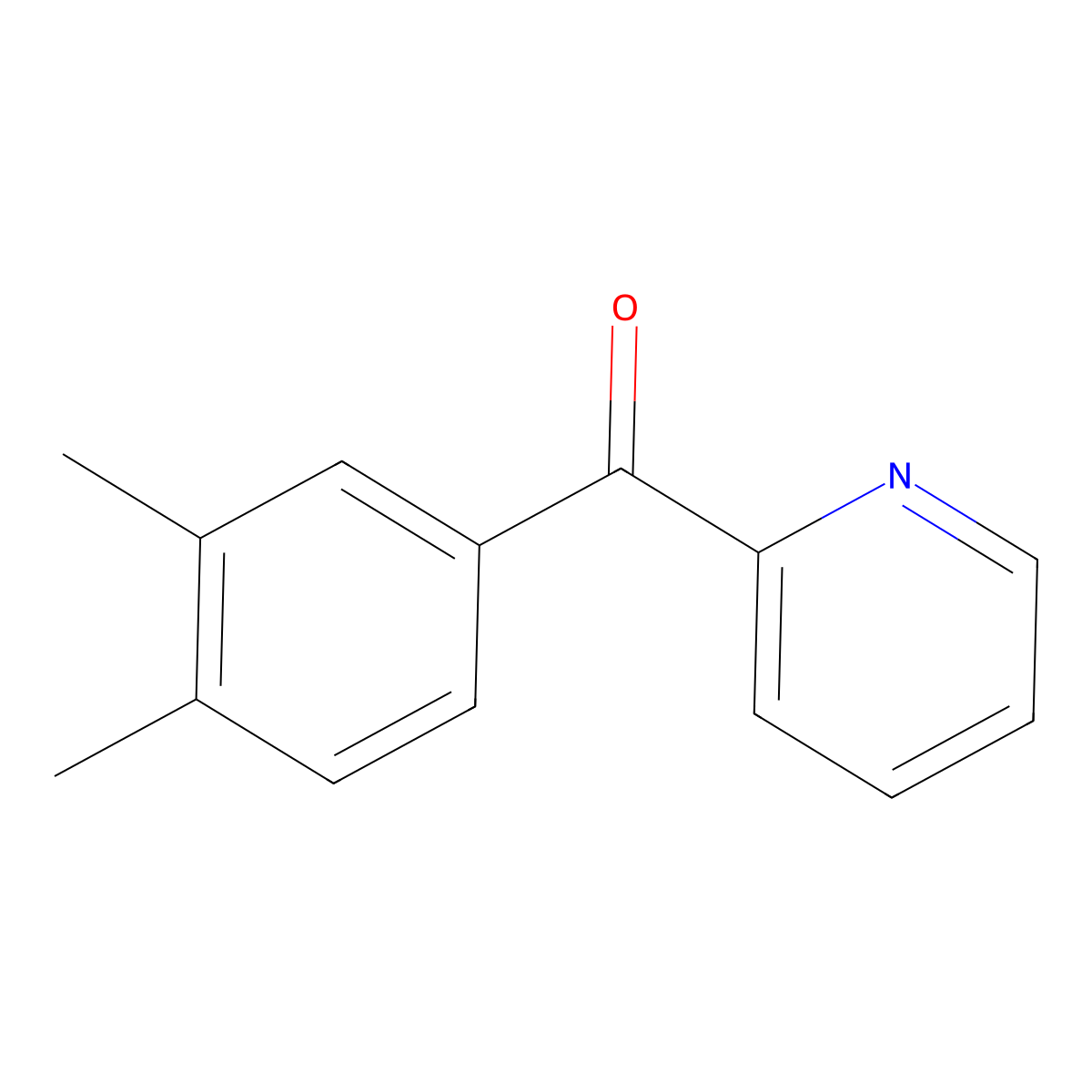 2-(3,4-Dimethylbenzoyl)pyridine molecular structure, CAS 102001-19-4