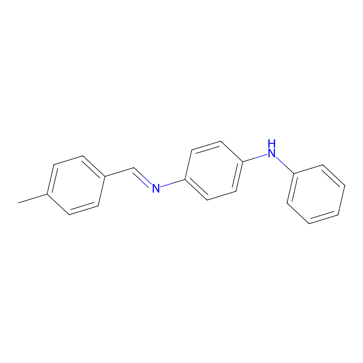 N-(4-Methylbenzylidene)-N'-phenyl-1,4-phenylenediamine molecular structure, CAS 102002-64-2