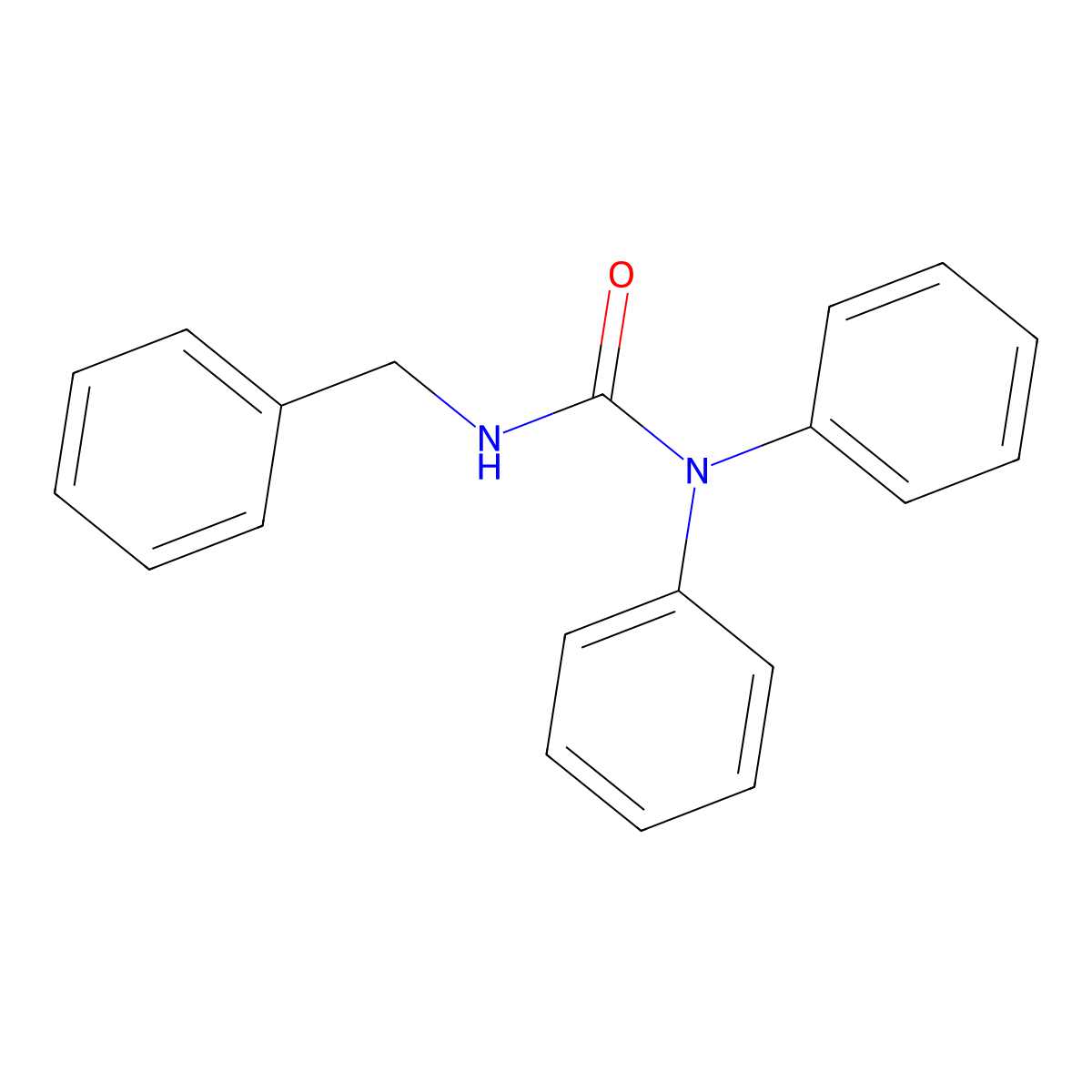 3-Benzyl-1,1-diphenylurea molecular structure, CAS 102002-70-0