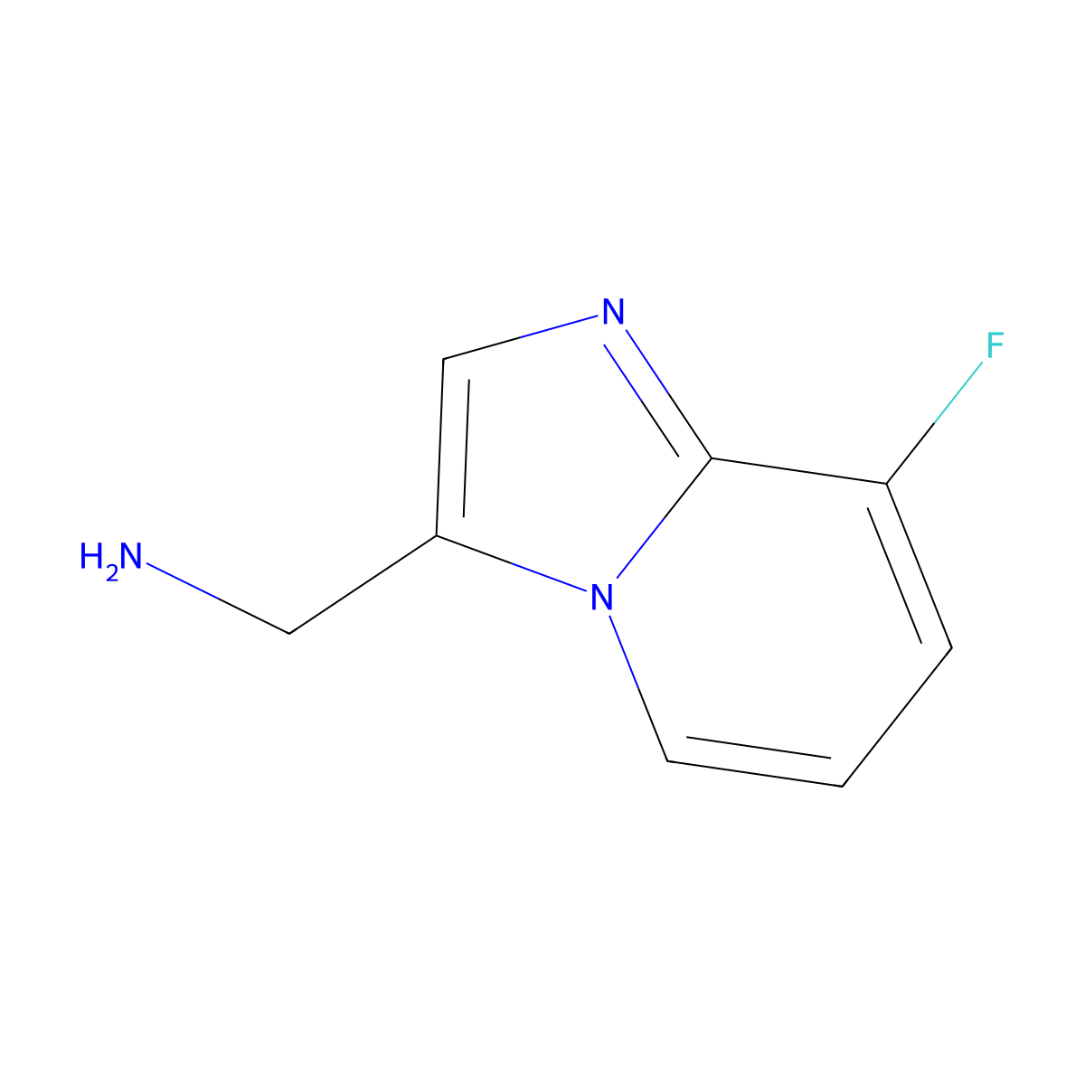 {8-Fluoroimidazo[1,2-a]pyridin-3-yl}methanamine molecular structure, CAS 1020033-55-9