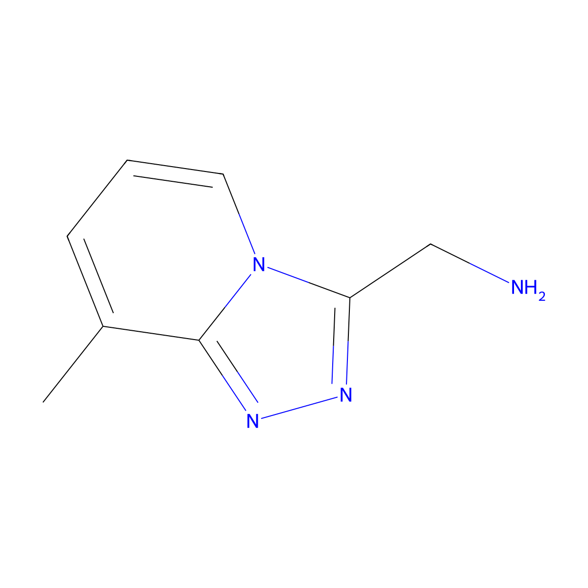 (8-Methyl-[1,2,4]triazolo[4,3-A]pyridin-3-YL)methanamine molecular structure, CAS 1020033-72-0
