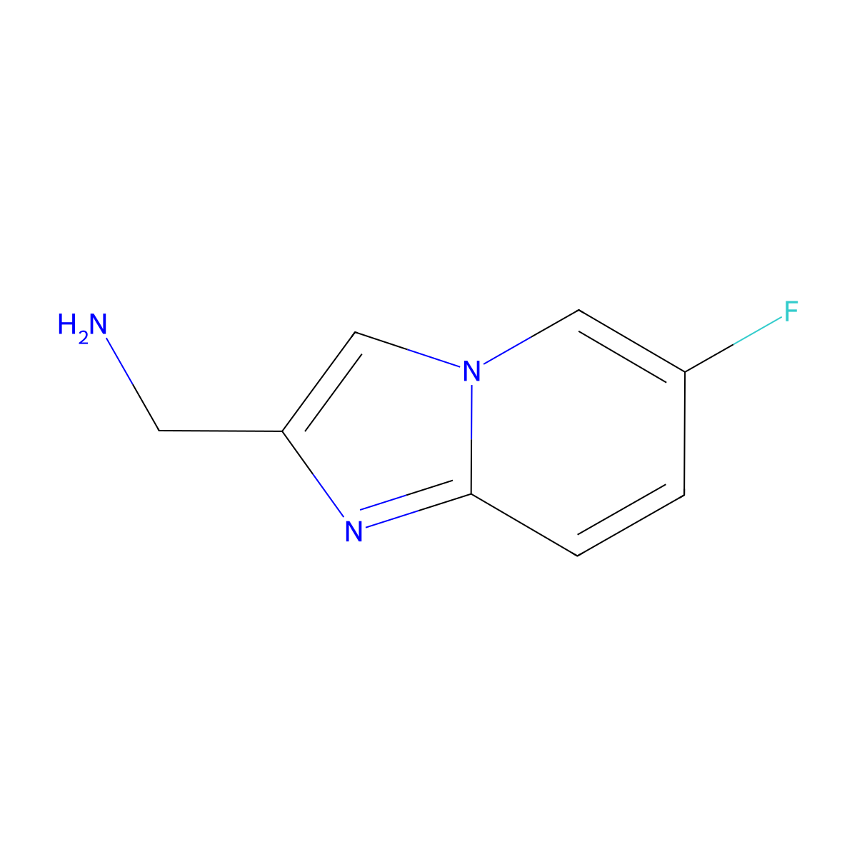 (6-Fluoroimidazo[1,2-a]pyridin-2-yl)methanamine molecular structure, CAS 1020033-86-6