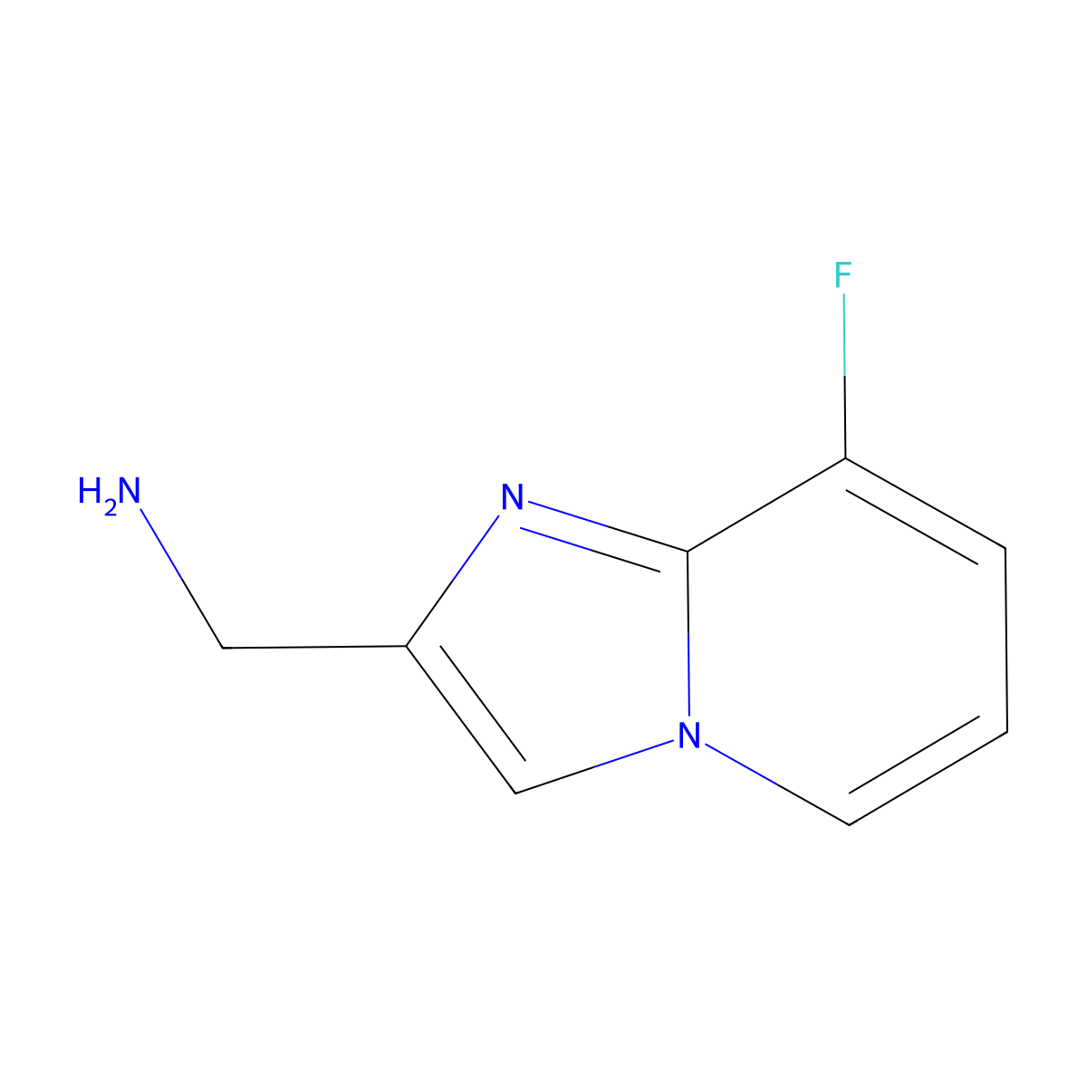 (8-Fluoroimidazo(1,2-a)pyridin-2-yl)methanamine molecular structure, CAS 1020033-88-8