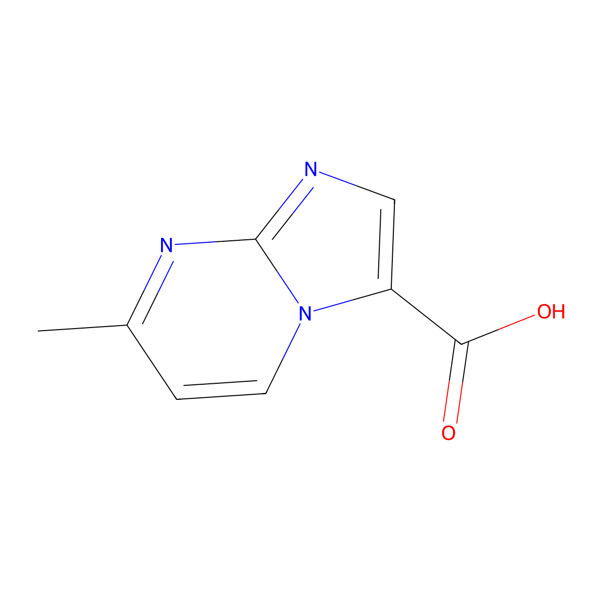 7-Methylimidazo[1,2-A]pyrimidine-3-carboxylic acid molecular structure, CAS 1020034-40-5