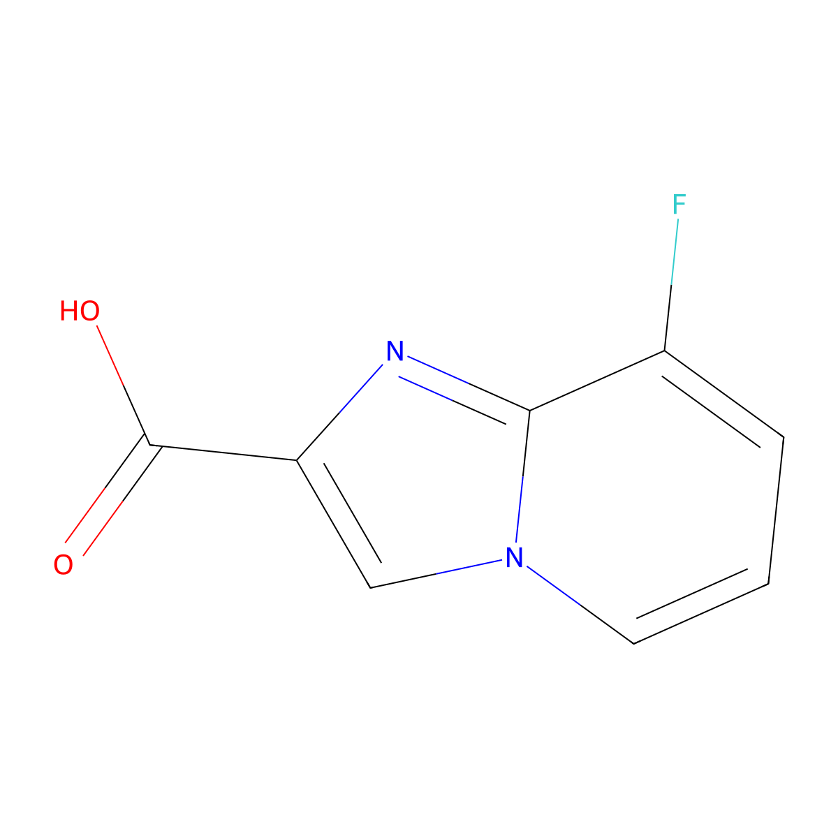 8-Fluoroimidazo[1,2-a]pyridine-2-carboxylic acid molecular structure, CAS 1020034-56-3