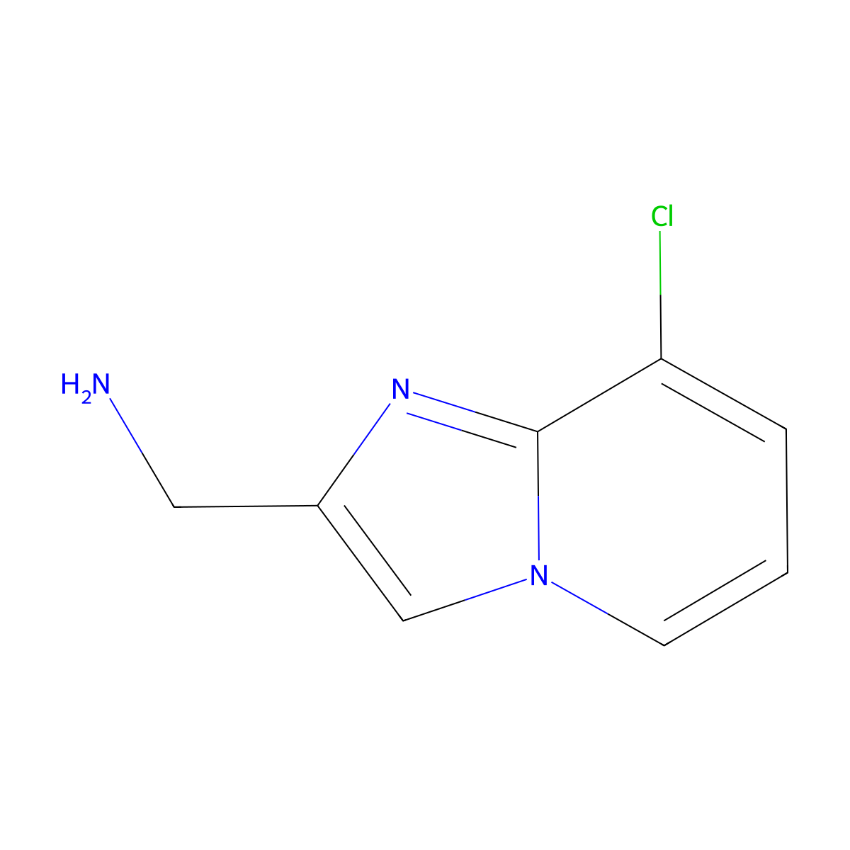 (8-Chloroimidazo[1,2-a]pyridin-2-yl)methanamine molecular structure, CAS 1020034-89-2