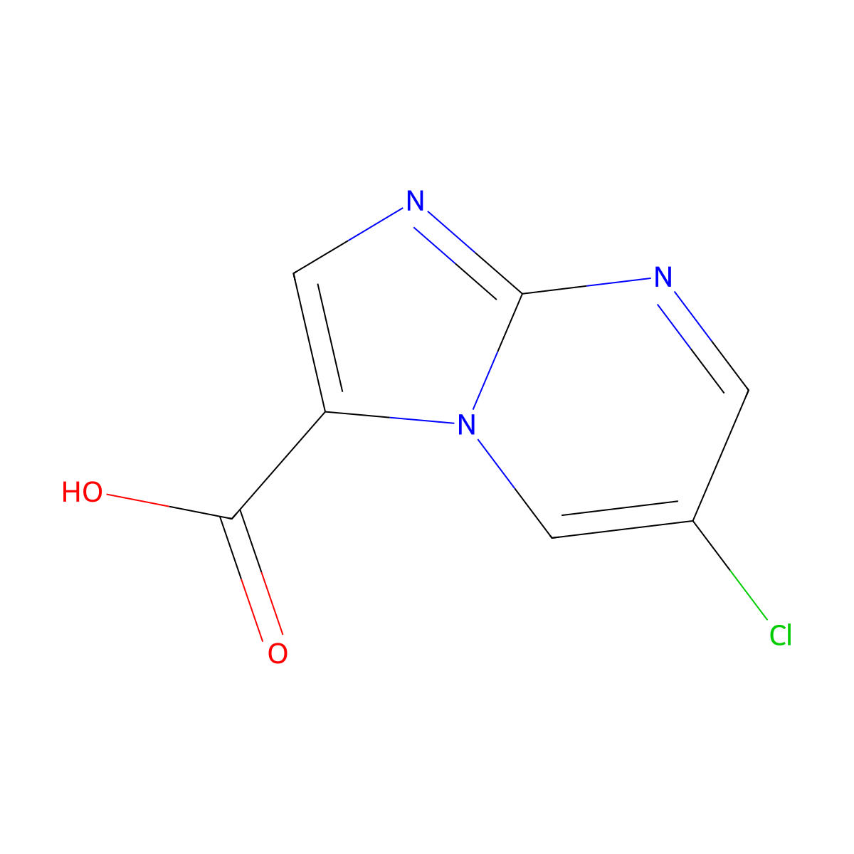 6-Chloroimidazo[1,2-a]pyrimidine-3-carboxylic acid molecular structure, CAS 1020035-24-8