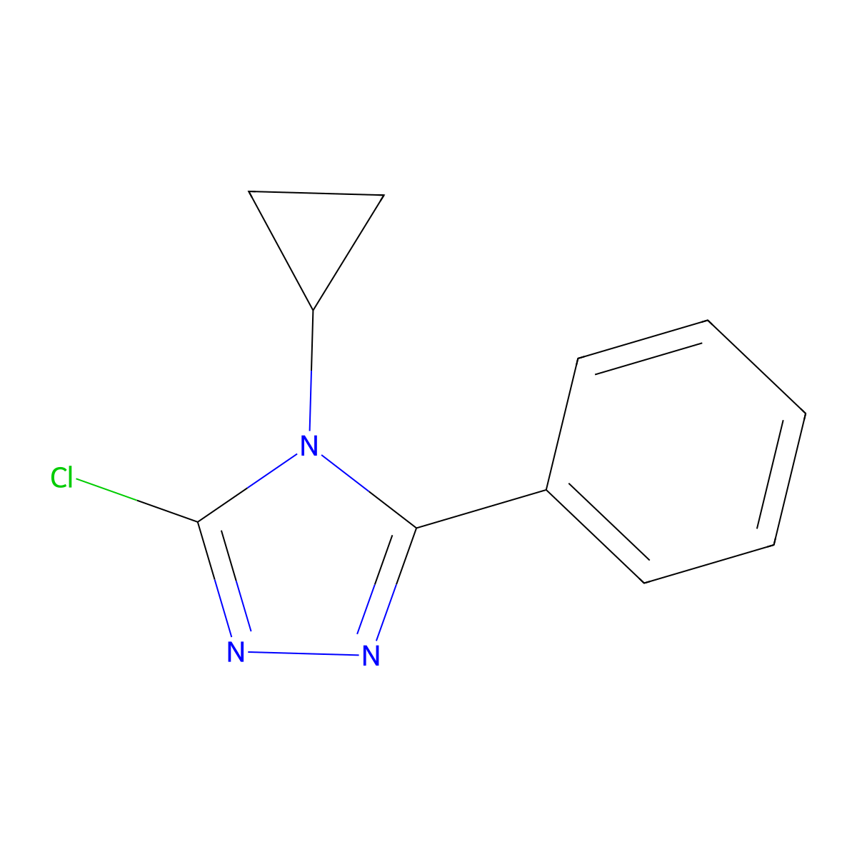 3-chloro-4-cyclopropyl-5-phenyl-4H-1,2,4-triazole molecular structure, CAS 1020035-36-2