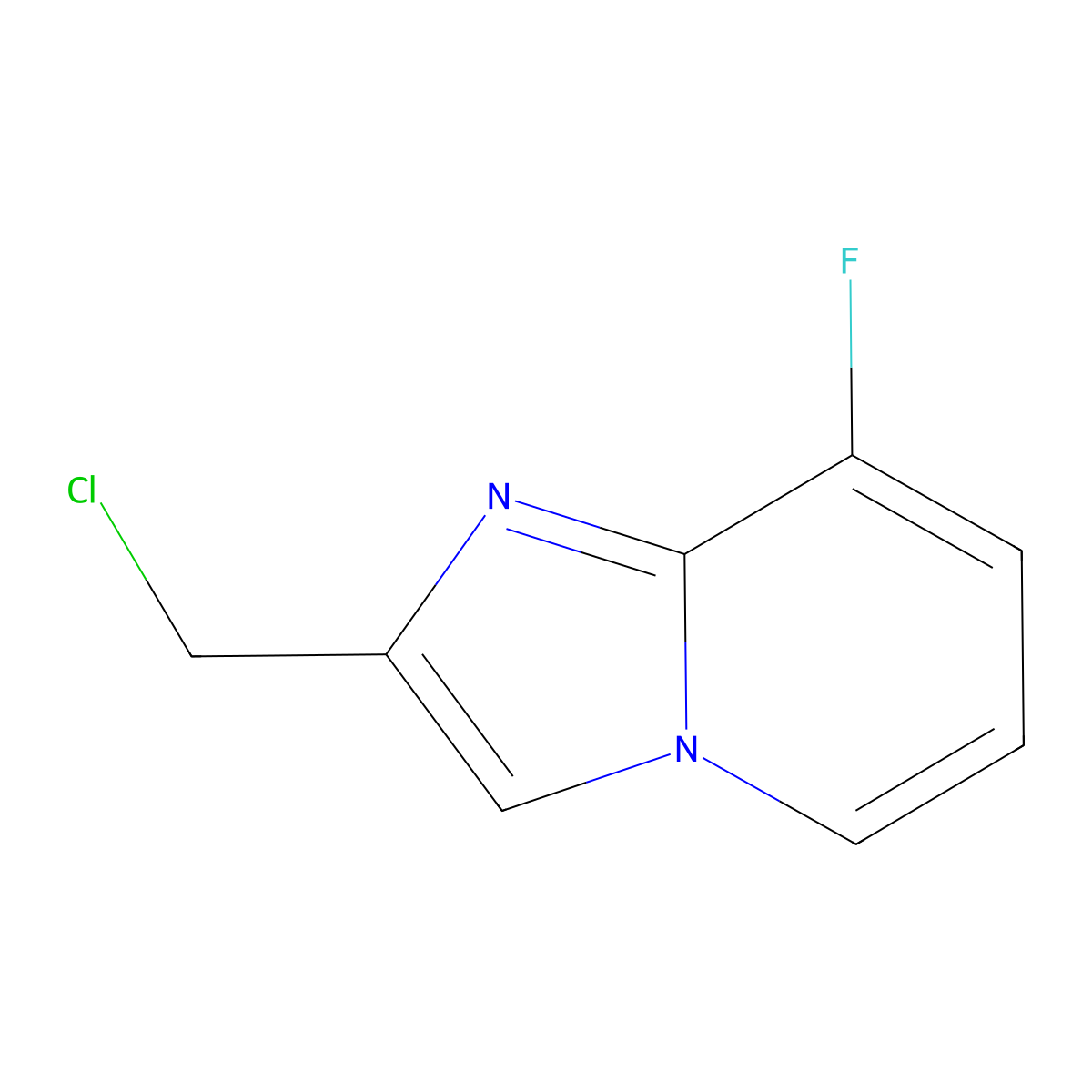 2-(Chloromethyl)-8-fluoroimidazo(1,2-a)pyridine molecular structure, CAS 1020035-40-8
