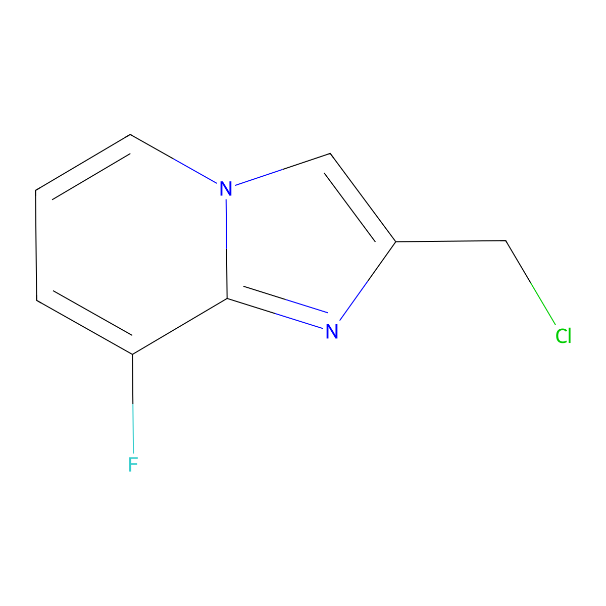 2-(Chloromethyl)-8-fluoroimidazo(1,2-a)pyridine molecular structure, CAS 1020035-40-8