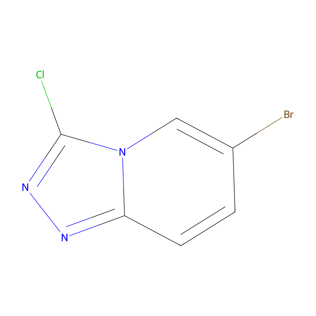 6-Bromo-3-chloro-[1,2,4]triazolo[4,3-a]pyridine molecular structure, CAS 1020036-34-3