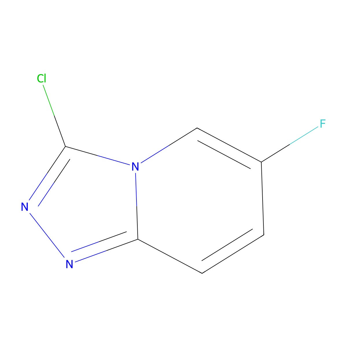3-Chloro-6-fluoro-[1,2,4]triazolo[4,3-a]pyridine molecular structure, CAS 1020036-49-0