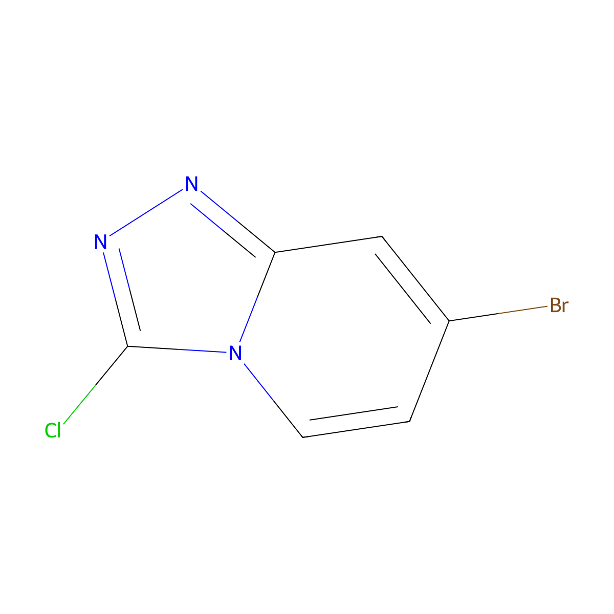 7-Bromo-3-chloro-[1,2,4]triazolo[4,3-a]pyridine molecular structure, CAS 1020036-52-5