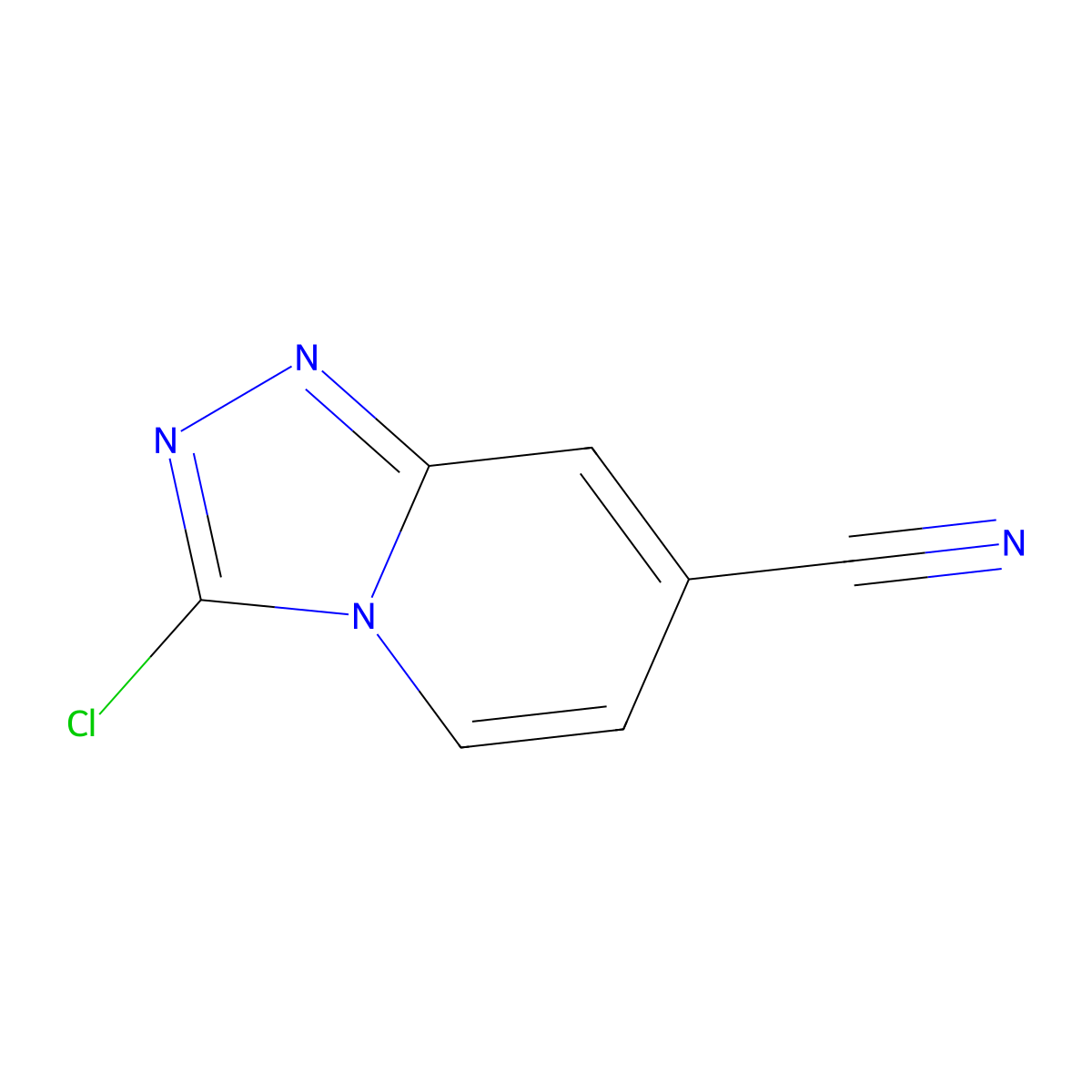 3-Chloro-[1,2,4]triazolo[4,3-a]pyridine-7-carbonitrile molecular structure, CAS 1020036-55-8