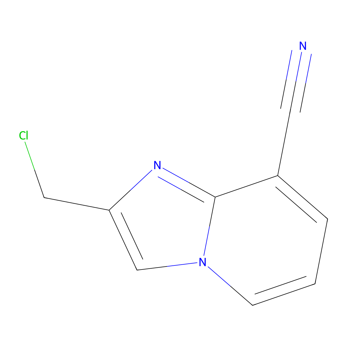 2-(Chloromethyl)imidazo(1,2-a)pyridine-8-carbonitrile molecular structure, CAS 1020037-94-8