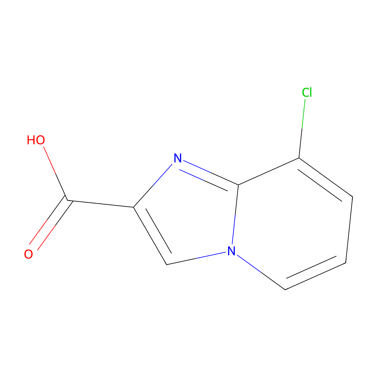 8-Chloroimidazo(1,2-a)pyridine-2-carboxylic acid molecular structure, CAS 1020038-45-2