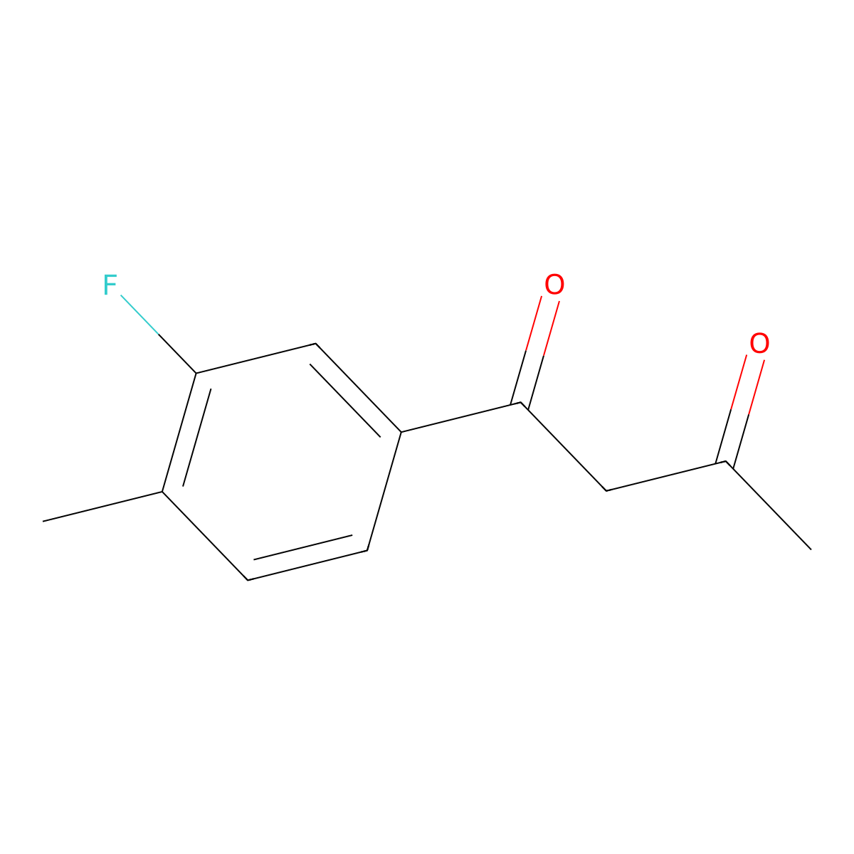 1-(3-Fluoro-4-methylphenyl)butane-1,3-dione molecular structure, CAS 1020039-55-7