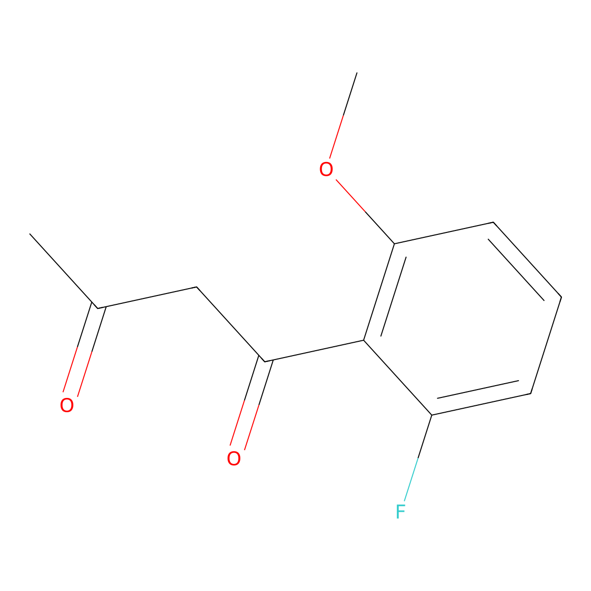 1-(2-Fluoro-6-methoxyphenyl)butane-1,3-dione molecular structure, CAS 1020040-25-8