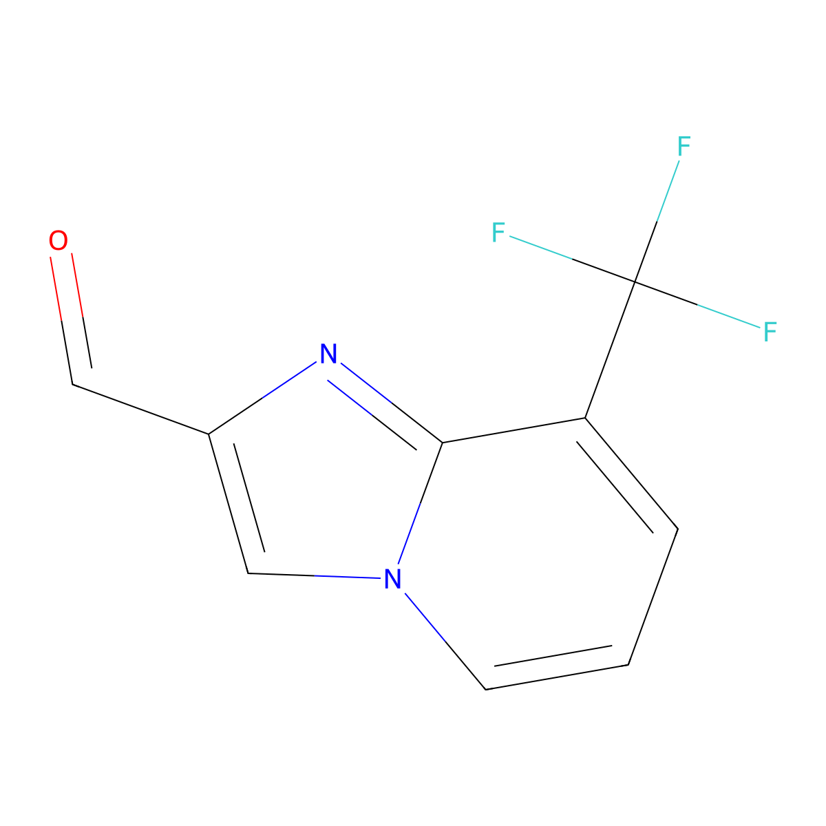 8-(Trifluoromethyl)imidazo[1,2-a]pyridine-2-carbaldehyde molecular structure, CAS 1020040-56-5