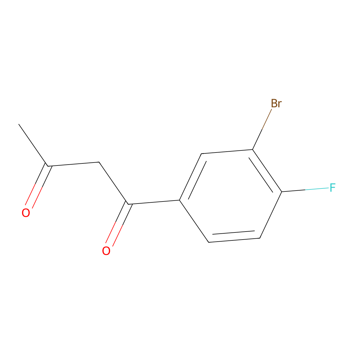 1-(3-Bromo-4-fluorophenyl)butane-1,3-dione molecular structure, CAS 1020042-58-3