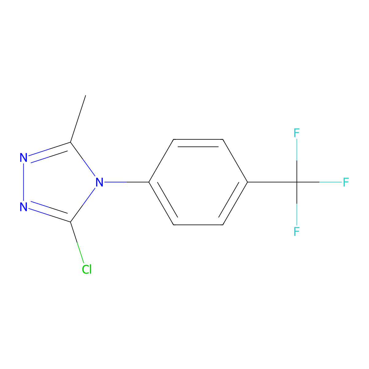 3-chloro-5-methyl-4-[4-(trifluoromethyl)phenyl]-4H-1,2,4-triazole molecular structure, CAS 1020042-75-4