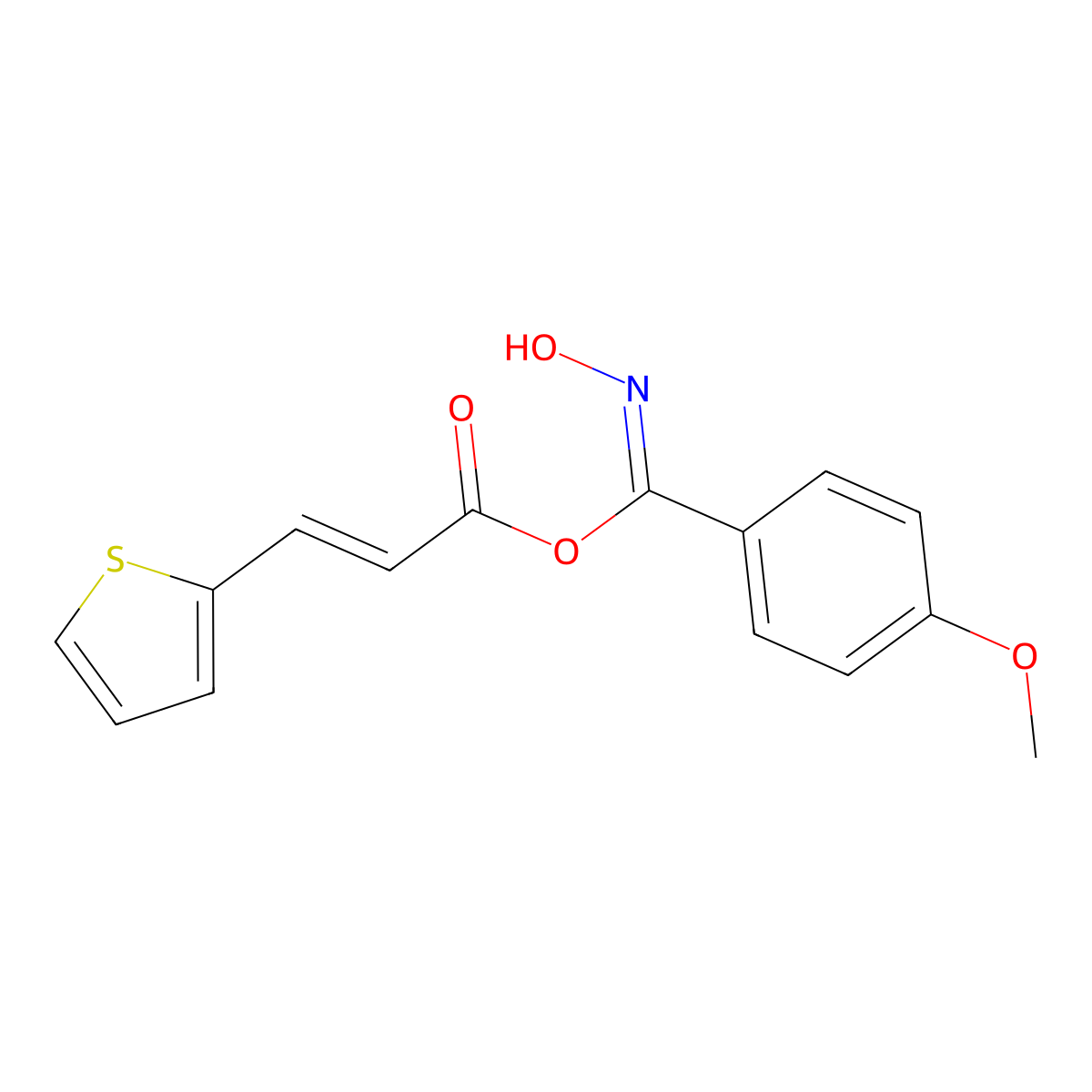 2-Propenoic acid, 3-(2-thienyl)-, anhydride with N-hydroxy-4-methoxybenzenecarboximidic acid molecular structure, CAS 1020046-40-5