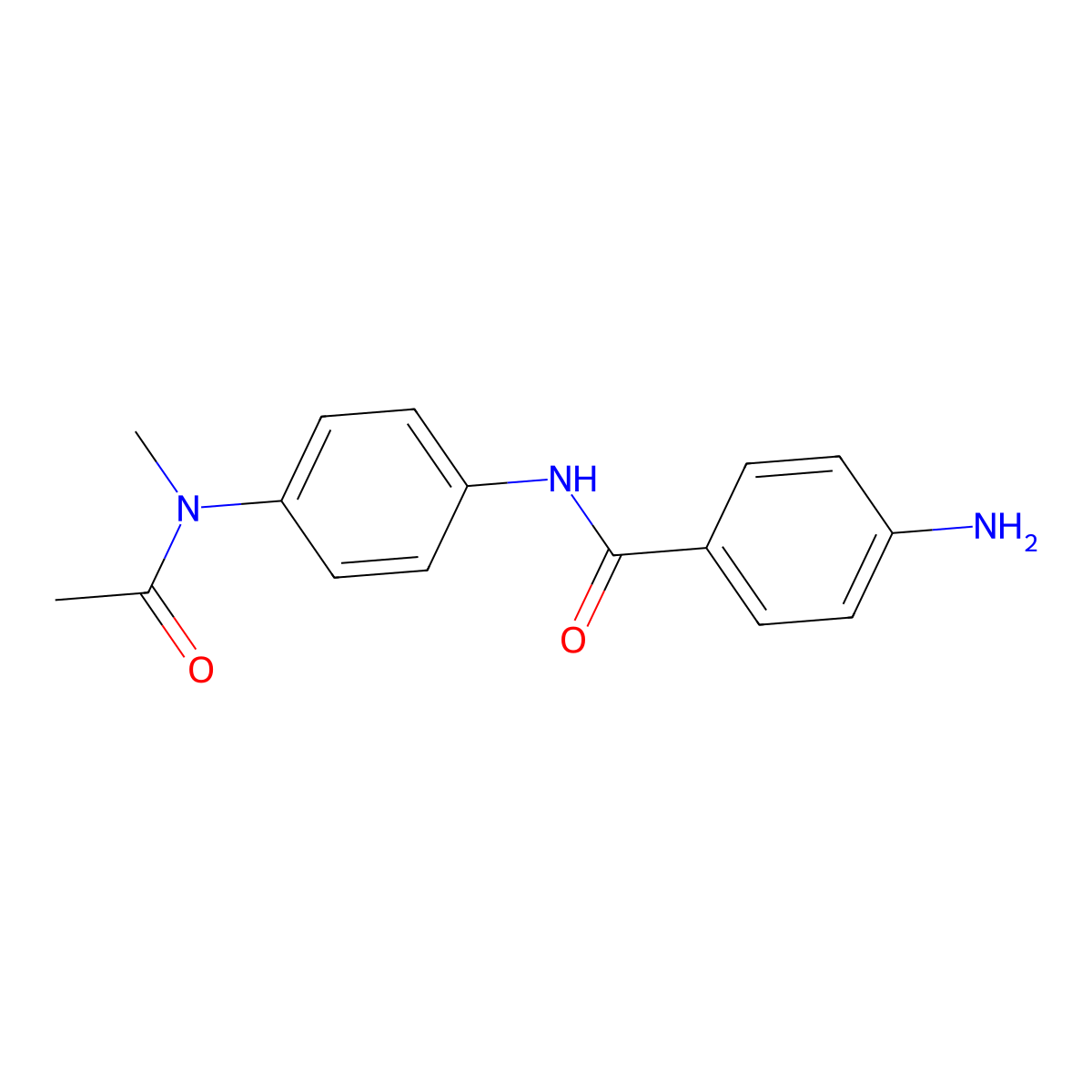 N-{4-[Acetyl(methyl)amino]phenyl}-4-aminobenzamide molecular structure, CAS 1020054-21-0