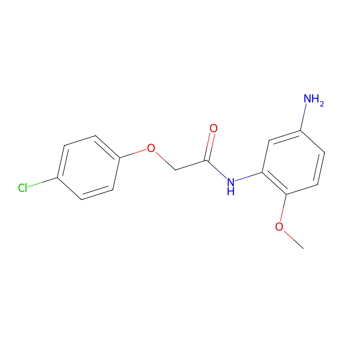 N-(5-Amino-2-methoxyphenyl)-2-(4-chlorophenoxy)-acetamide molecular structure, CAS 1020054-40-3
