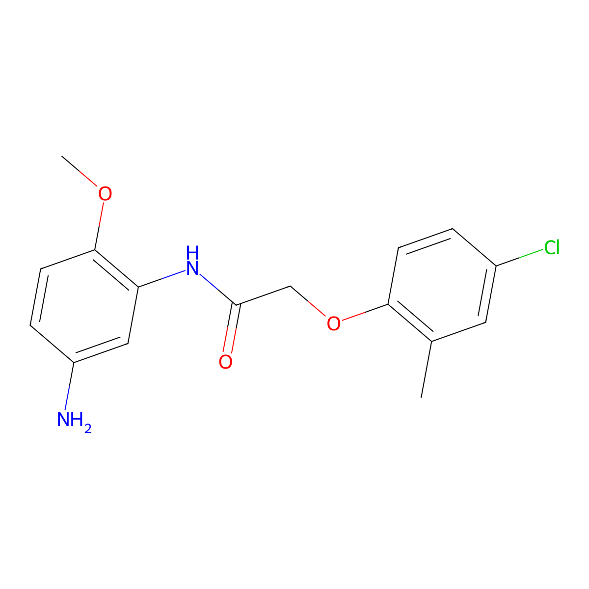 N-(5-Amino-2-methoxyphenyl)-2-(4-chloro-2-methylphenoxy)acetamide molecular structure, CAS 1020054-43-6