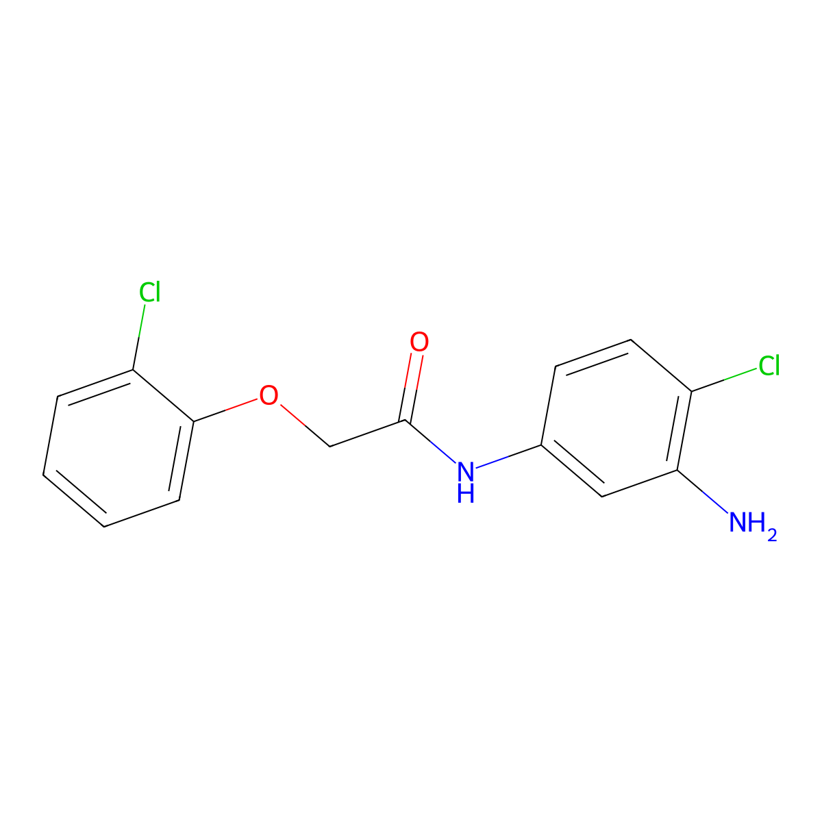 N-(3-Amino-4-chlorophenyl)-2-(2-chlorophenoxy)-acetamide molecular structure, CAS 1020054-54-9