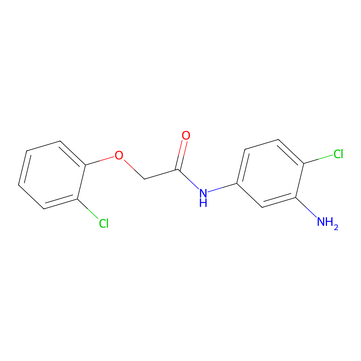 N-(3-Amino-4-chlorophenyl)-2-(2-chlorophenoxy)-acetamide molecular structure, CAS 1020054-54-9