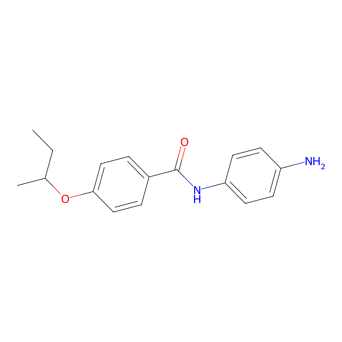 N-(4-Aminophenyl)-4-(sec-butoxy)benzamide molecular structure, CAS 1020055-89-3