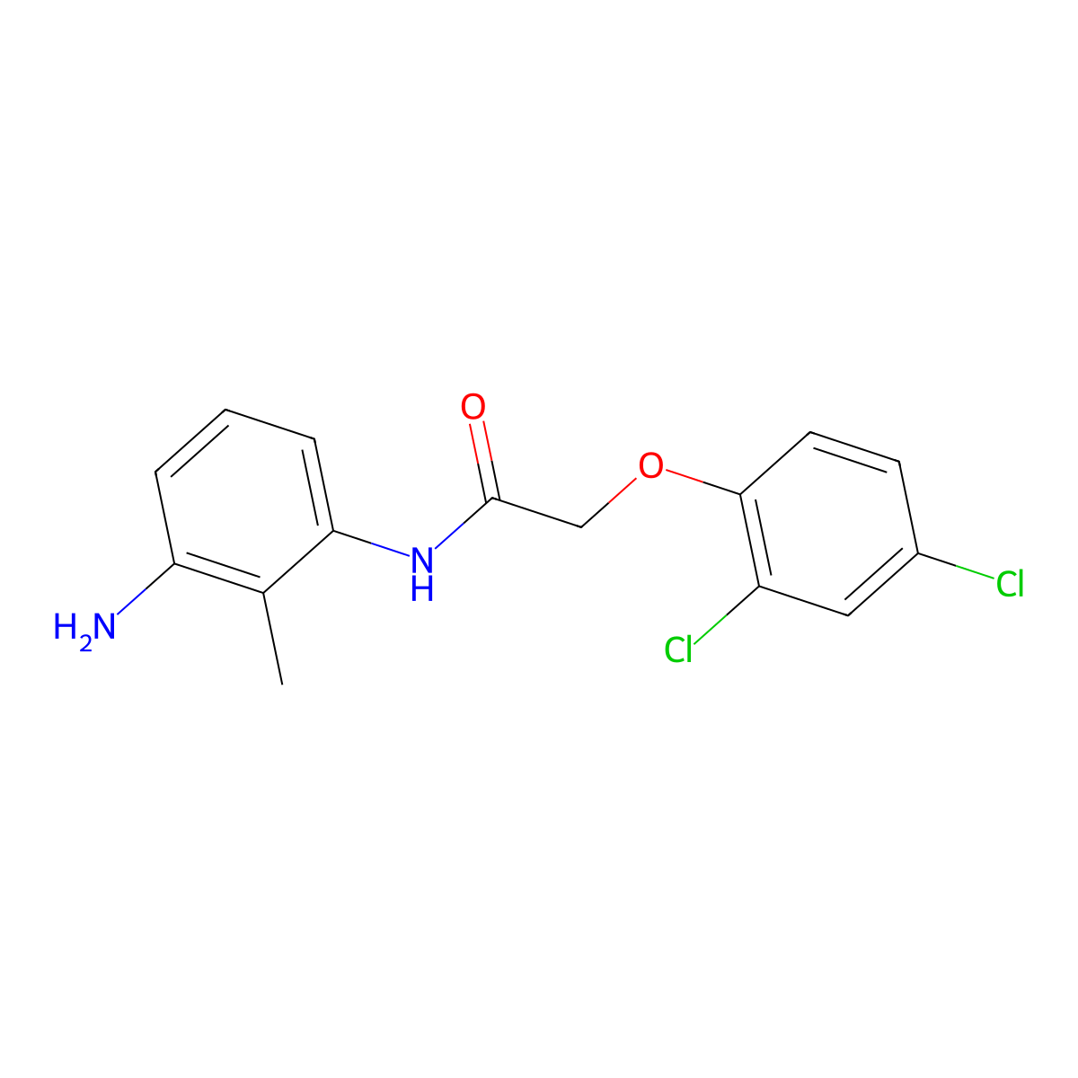 N-(3-Amino-2-methylphenyl)-2-(2,4-dichlorophenoxy)acetamide molecular structure, CAS 1020056-35-2