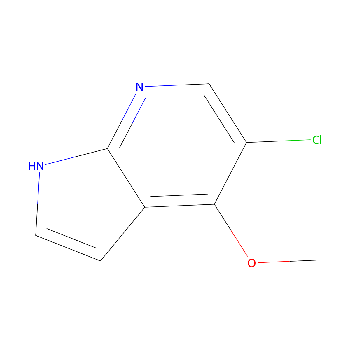 5-Chloro-4-methoxy-1H-pyrrolo[2,3-b]pyridine molecular structure, CAS 1020056-69-2