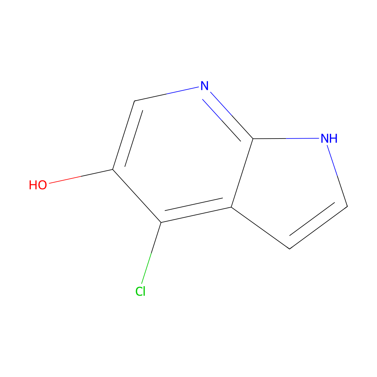 4-Chloro-1H-pyrrolo[2,3-b]pyridin-5-ol molecular structure, CAS 1020056-82-9