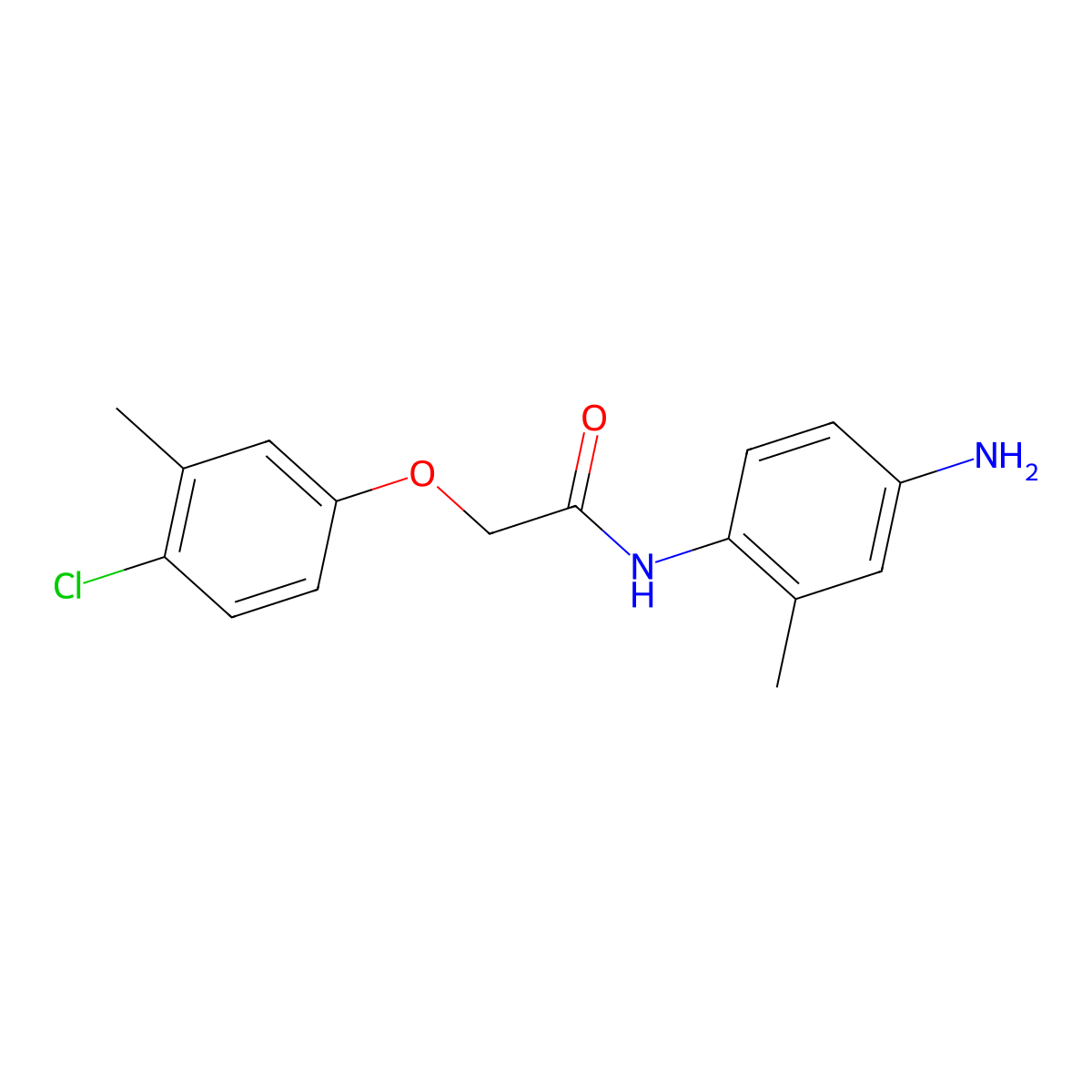 N-(4-Amino-2-methylphenyl)-2-(4-chloro-3-methylphenoxy)acetamide molecular structure, CAS 1020057-04-8