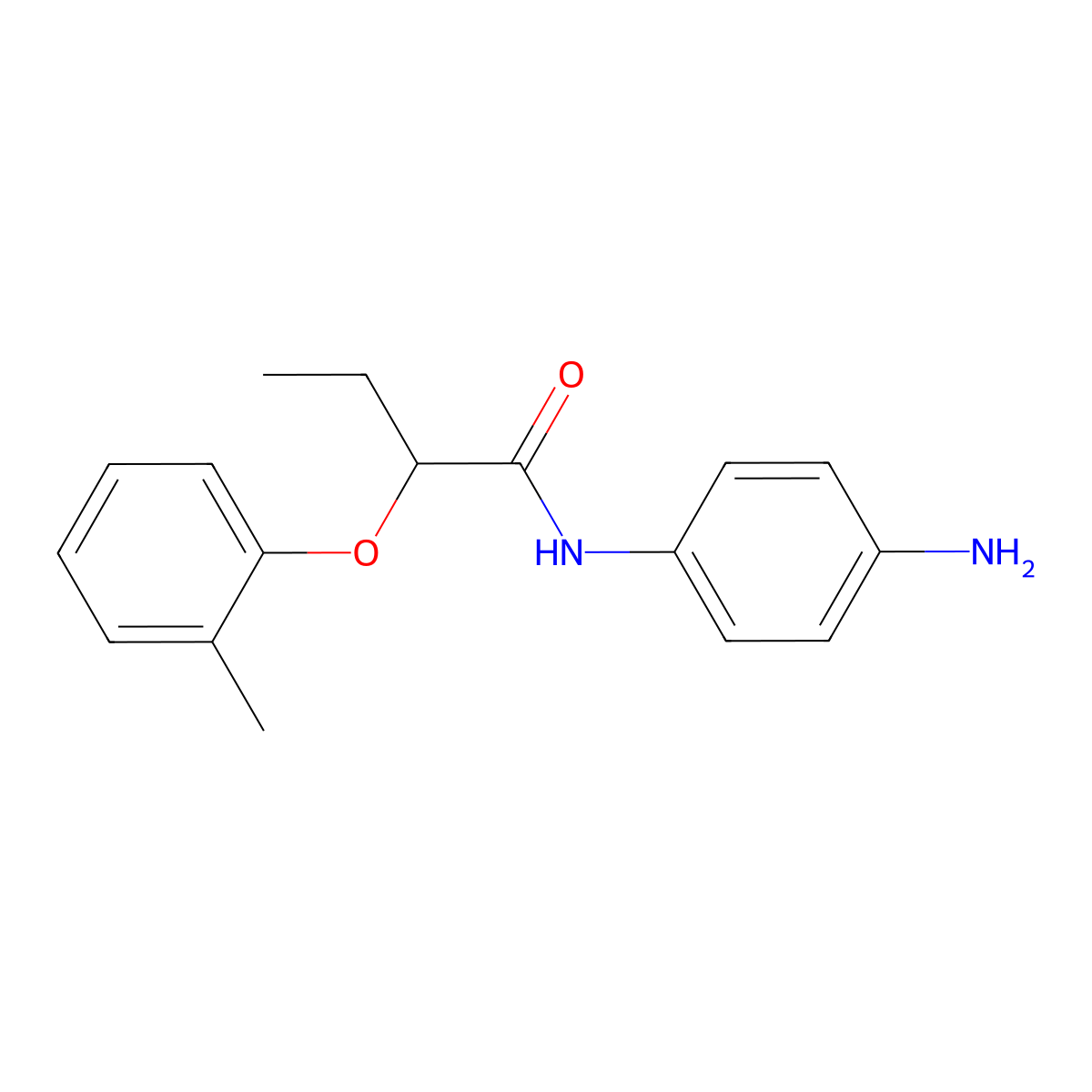 N-(4-Aminophenyl)-2-(2-methylphenoxy)butanamide molecular structure, CAS 1020057-29-7