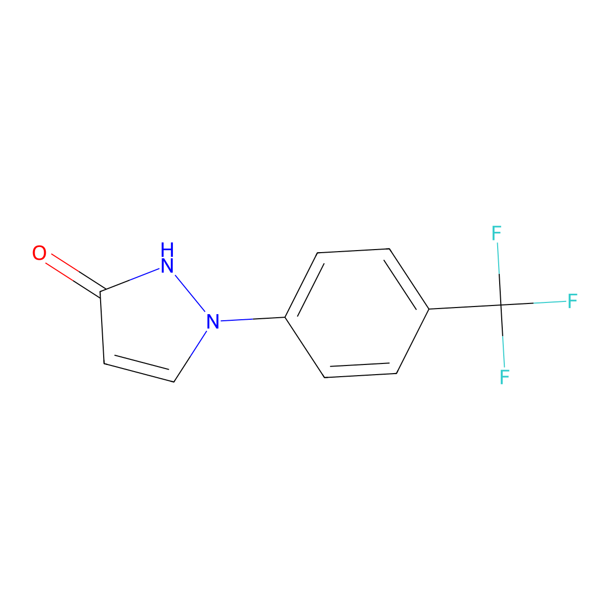 1-[4-(Trifluoromethyl)phenyl]-3-hydroxy-1H-pyrazole molecular structure, CAS 1020058-01-8